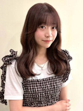 ユニバイリサ 天神大名店(uni by risa) ブラウンベージュカラー 顔周りカット 髪質改善 大人ガーリー