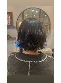 黒髪×パーマ