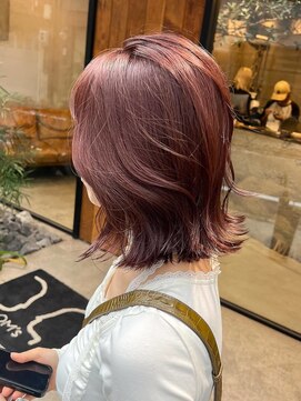 オムズ(OM's) ボブレイヤー/ワインレッド/髪質改善