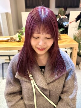 ディッセンバー 神宮前(December) 暖色カラー/ピンクカラー/レイヤーカット/渋谷