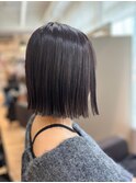 ヘイリーボブ　外ハネボブ　縮毛　ストレート　20代ボブ