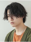 ニュアンスウルフ×フェザーパーマ×センターパート×清潔感◎