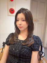 ロンドアベニール 北千住(Lond avenir)&nbsp;ダークパープル/レイヤーボブ/顔周りレイヤー/ミルクブラウン