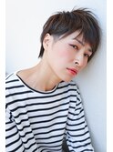 【ジェンダーレスショート】アッシュグレー×アシンメトリー