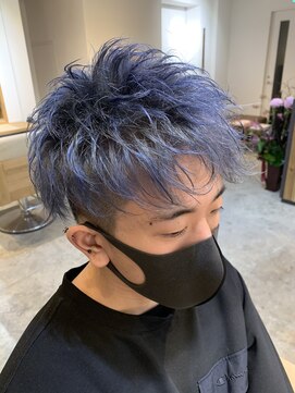 エルオム(EL.HOMME) 【MITSU】ツーブロック×刈り上げショート×ハイトーンカラー