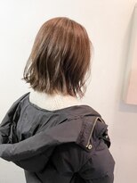 キャンバス バイ ネオリーブ 横浜西口(Canvas by neo.)&nbsp;外ハネボブ　切りっぱなしボブ　まろやかベージュ