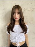 シースルーバング×表面レイヤー レイヤーカット 20代/30代/40代