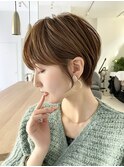 大人可愛い20代30代40代50代小顔ショートボブ丸みショートくびれ