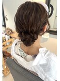アップスタイル　ヘアセット　ルーズアップ