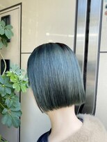 ヘアアートヒサ(HAIR ART hisa)&nbsp;「RYOKO」30代40代  切りっぱなしボブ×リーフアッシュ