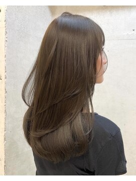 サイン 表参道(SIGN) 韓国ヘアグレージュカラーブリーチ無し髪質改善イヤリングカラー