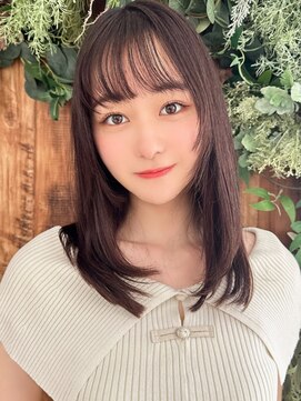 ラフィスヘアーアミ 高知2号店(La fith hair ami) 【La fith】ショコラブラウン×シースルーバング