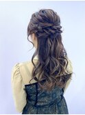 ハーフアップ/女子会ヘア/結婚式/ヘアセット