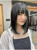 【mii】インナーカラーグリーン