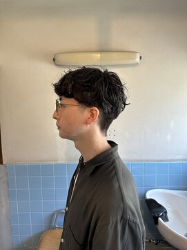 ノフ(knof) メンズマッシュショート × ニュアンスパーマ(フェザーパーマ)