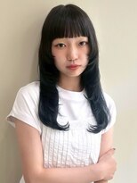 ユニバイリサ 天神大名店(uni by risa)&nbsp;レイヤーカット 顔周りレイヤー 20代 フルバング 似合わせカット