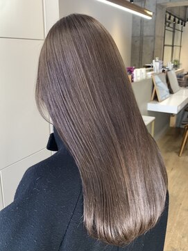 ブリーチ無しのラベンダーベージュ