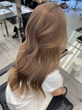 サンクプロジェクト(cinq PROJECT) ピンクグレーミルクティーベージュブラウンミディアムレイヤー