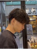 men's/メンズ波巻きスパイラルパーマ/ナチュラルツーブロック