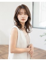 バグズ ヘアデザイン 桔梗が丘店(Baguz HAIR DESIGN)&nbsp;くびれミディレイヤー韓国風シースルーバング艶髪