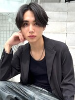 サンド クリア 横浜本店(sand clear) リバースセンターパート メンズ パーマ 黒髪 マッシュ 韓国
