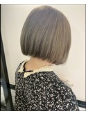 【BEHIVE 高橋】 ブリーチ必須オリーブベージュ×ミニボブ