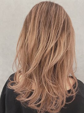 ピーディーフィノ PDfino 池袋 【PD fino 池袋】ピンクベージュバレイヤージュ