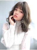 チョコレート 切りっぱなし イヤリングカラー 韓国ヘア 顔周り