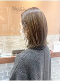 地毛を活かしたハイライトカラー