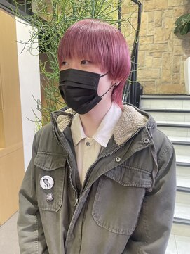 ゼスト 吉祥寺店(ZEST) 【韓国ヘア】メンズハイトーン×ワインレッド 吉祥寺青木桜