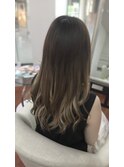 ブリーチなしでエクステでグラデーションヘア!