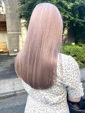 サンクプロジェクト(cinq PROJECT) ダブルカラーピンクベージュインナーカラーローライトオージュア