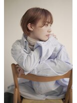 ムク 甲府(muku.)&nbsp;ミディアムヘア/斜めバング/グレージュカラー/甲府駅