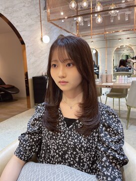 ロンド エスポワール 錦糸町(Lond espoir) セミディダークアッシュシアーカラー姫カット【韓国ヘア鈴木颯】