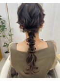 髪飾りなしでもお洒落で可愛く。