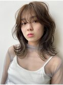 大人美人アッシュオリーブショコラアッシュ韓国ヘアモテ髪