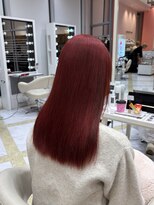 リー 梅田(Lee)&nbsp;ブリーチ1回/赤カラー/ワインレッド/チェリーレッド/髪質改善