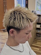 スウェル 津田沼店(Swell) 金髪スパイキーショート[津田沼/メンズ/メンズカット]