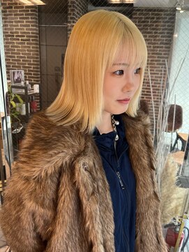 ヘアーアンドメイク ビス(HAIR&MAKE bis) メルティカラー/2ブリーチ/ブロンドカラー☆【多田華歌】