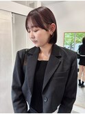 ほんのりパープル×タイトなボブ