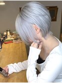 【大人ショート】ホワイトシルバー×ブリーチ３回