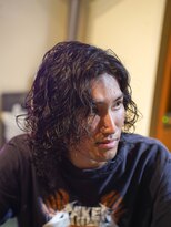 メリケンバーバーショップ コウベ(MERICAN BARBERSHOP KOBE)&nbsp;メンズカットワンレンロングサーフカールパーマ