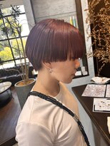 アールトゥーヘアー(art To Hair)&nbsp;マッシュショート／レッドカラー／ショートスタイル