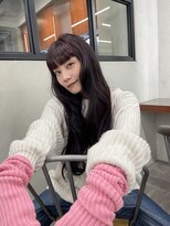 ニコ トウキョウ 渋谷(nico TOKYO)&nbsp;ダブルカラーチェリーレッドピンクブラウン韓国レイヤーロング