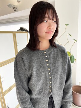 ビビディ バビディ ブー 河原町三条店(Bibbidi.bobbidi.boo) 顔まわりレイヤー外ハネボブ×チョコレートブラウン