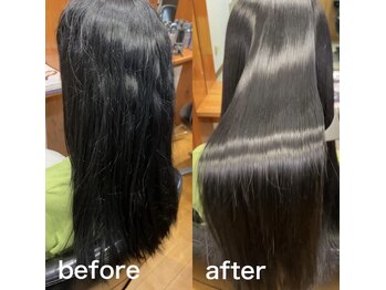 ルッチーディカッペーリィ(LUCIDI CAPELLI)の写真/乾かすだけで「潤ツヤ」続く。ごまかしのない独自技法で、不自然なパサつきを感動の柔らか素髪へ。