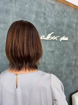 アフィックス プラス(affix PLUS) 丸みのある大人くびれボブ