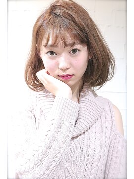 ホラン(HoLan) 【ノームコア】うぶバングベージュ☆前下がり内巻きワンカール♪