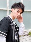 《Agu hair》暗髪グランジメンズショート