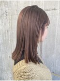 大人可愛い切りっぱなしモカベージュ